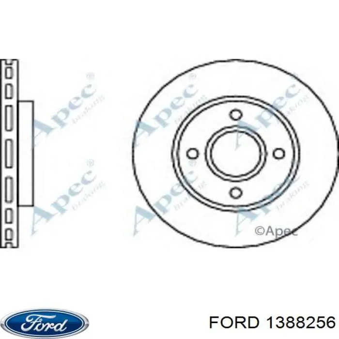 1388256 Ford диск тормозной передний