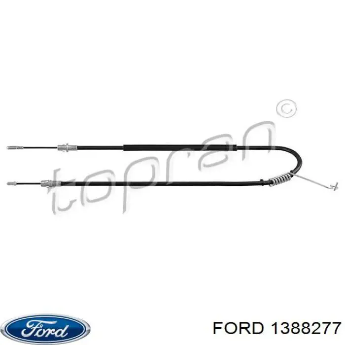 1388277 Ford трос ручного тормоза задний правый