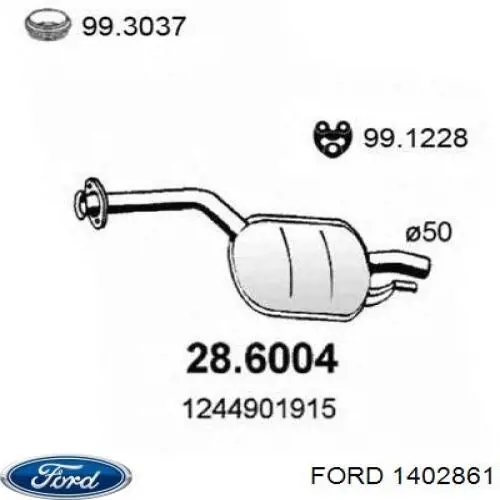 1402861 Ford рулевая рейка