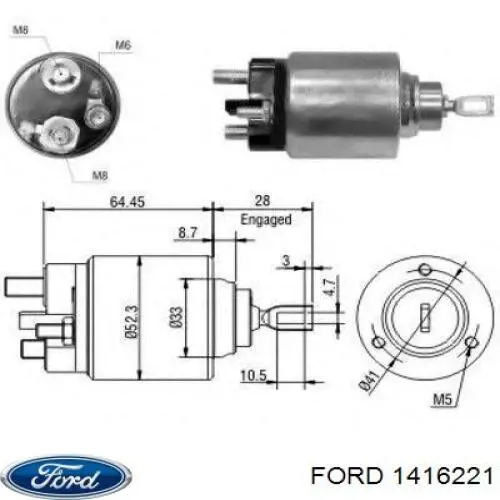 Стартер двигателя Ford 1416221