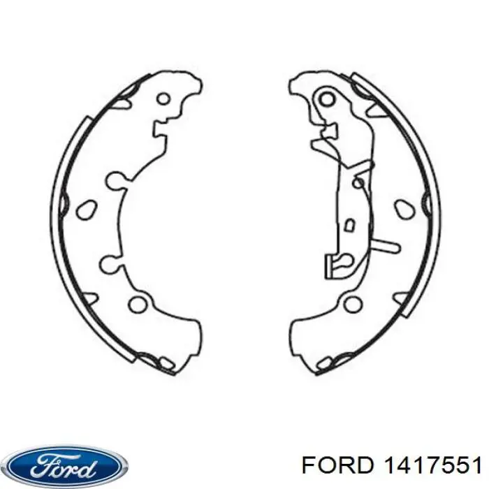 Задние барабанные колодки 1417551 Ford