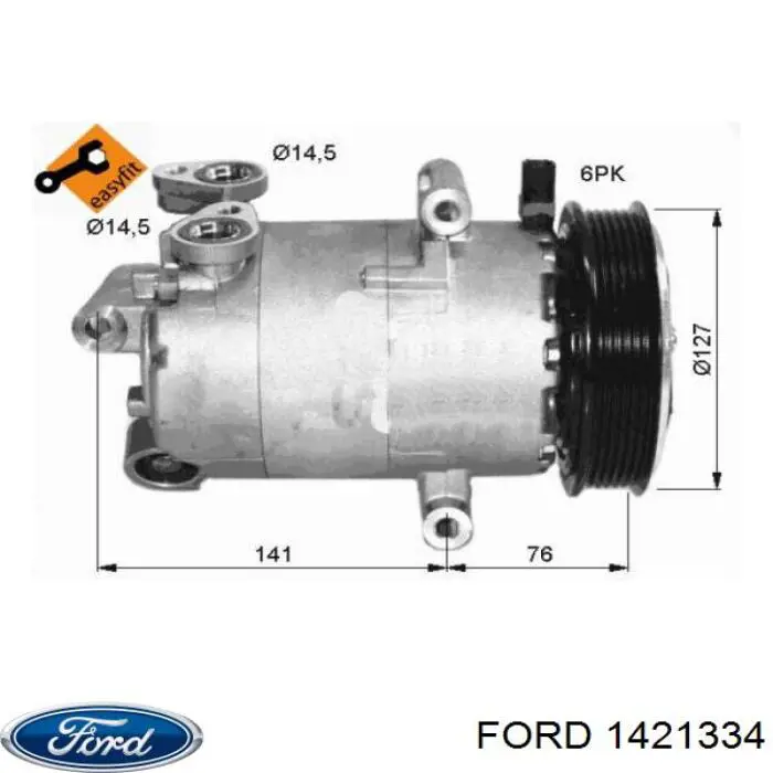Купить 1421334 Ford Компрессор климатической установки