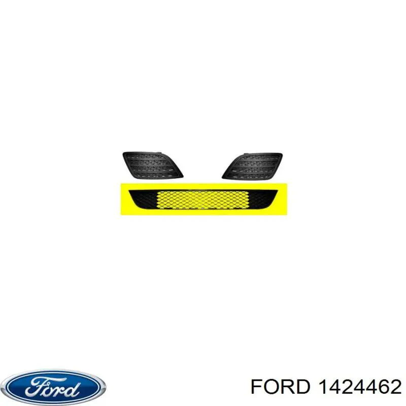 1424462 Ford grelha central do pára-choque dianteiro