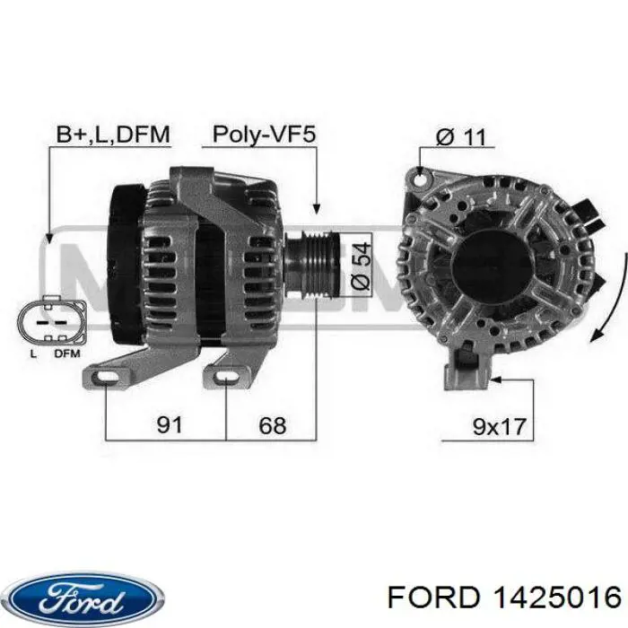 1425016 Ford генератор