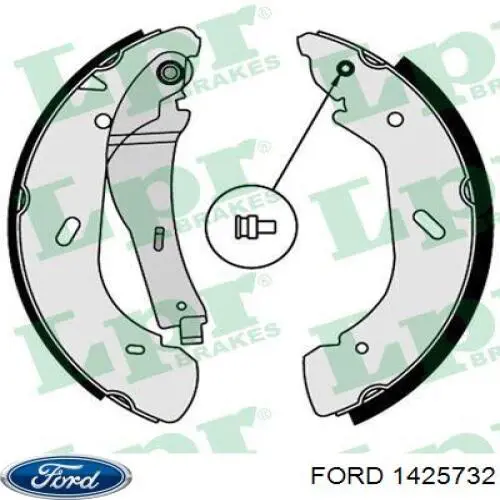 Задние барабанные колодки 1425732 Ford