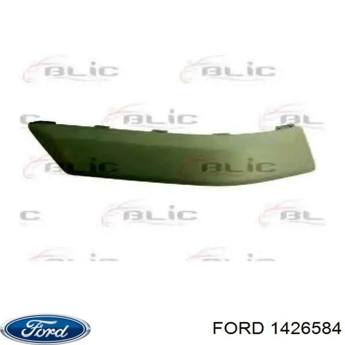 1386197 Ford placa sobreposta do pára-choque traseiro esquerdo