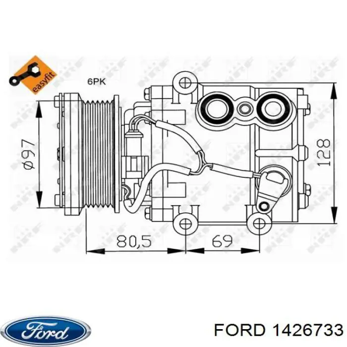 1426733 Ford компрессор кондиционера