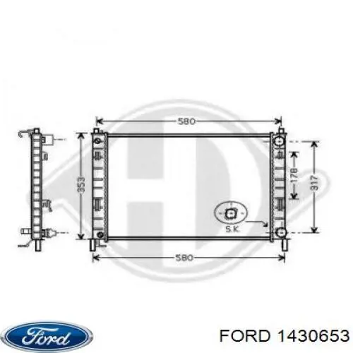1430653 Ford радиатор