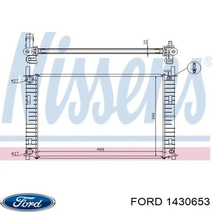 Радиатор охлаждения двигателя Ford 1430653 цена, от 60.08 USD