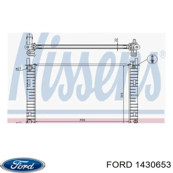 Купить 1430653 Ford Радиатор водяной