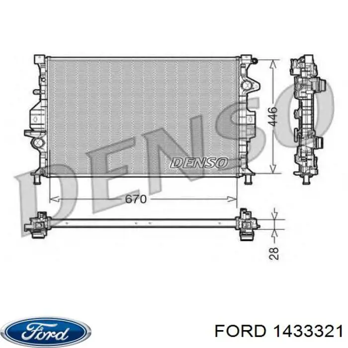 1433321 Ford радиатор