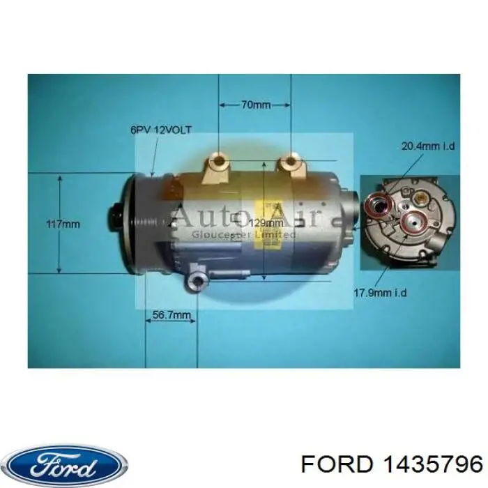 Купить 1435796 Ford Компрессор климатической установки