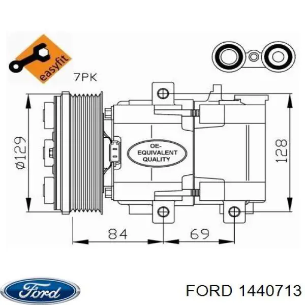 Купить 1440713 Ford Компрессор климатической установки