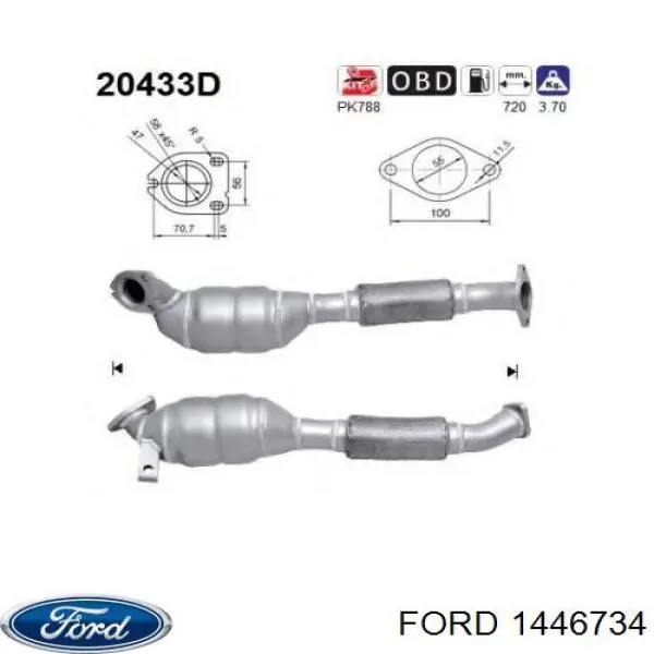 1446734 Ford Конвертор-катализатор
