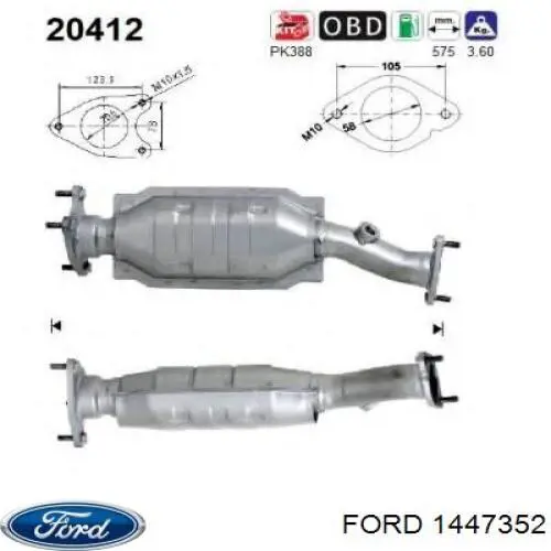 1120564 Ford Конвертор-катализатор