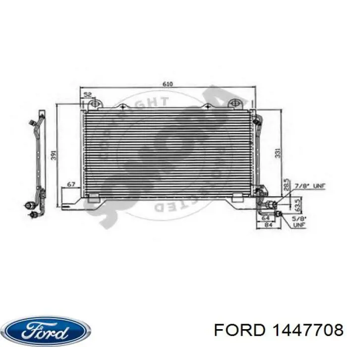 Верхняя рамка радиатора 6C115D066AC Ford