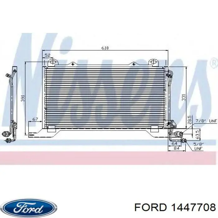 6C115D066AC Ford Суппорт радиатора верхний