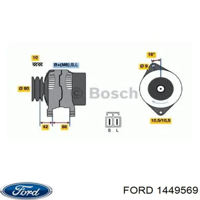 Генератор 1449569 Ford