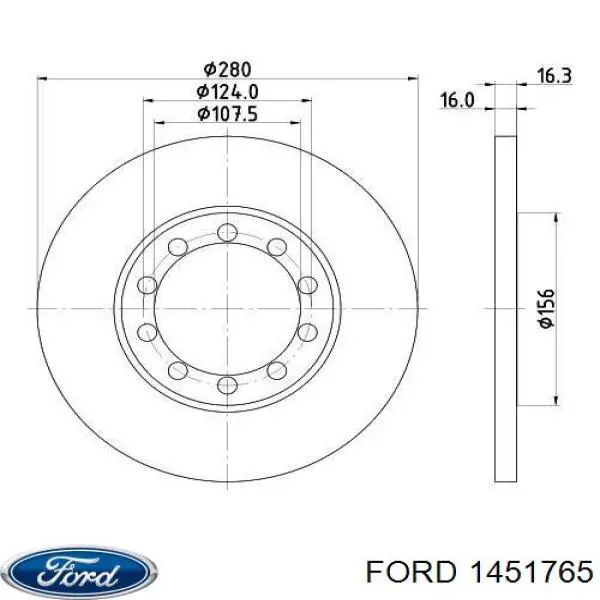 Задний тормозной диск Ford 1451765 цена, от 31.65 USD