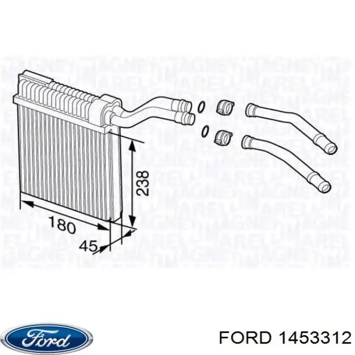 Радиатор печки 1453312 Ford