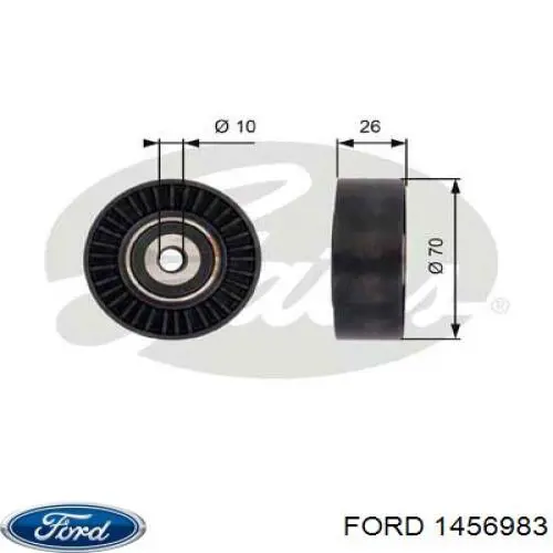 Паразитный ролик приводного ремня Ford 1456983 цена, от 20.86 USD