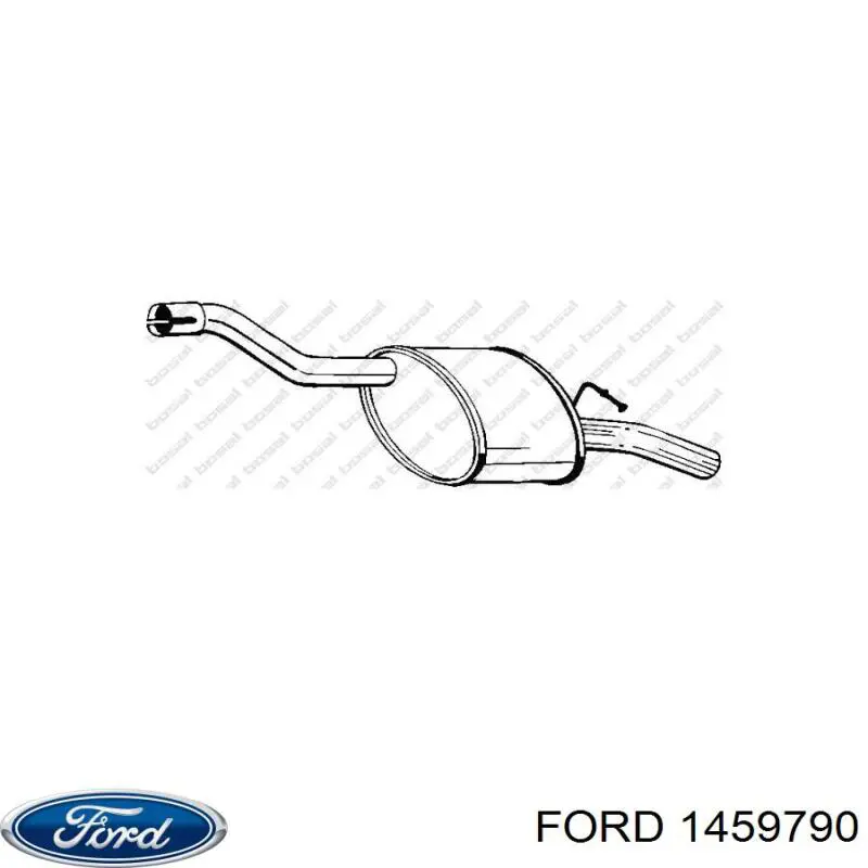 1459790 Ford глушитель, задняя часть