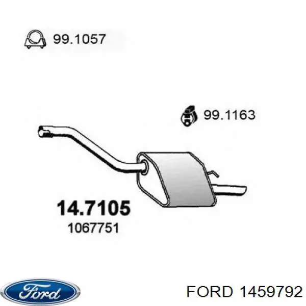 Выхлоп задний Ford 1459792 цена, от 58.38 USD