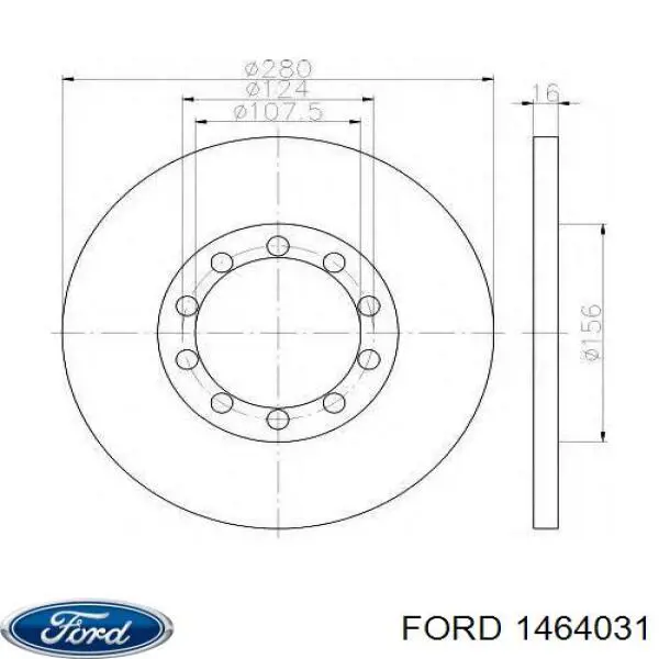 Задний тормозной диск Ford 1464031 цена, от 31.50 USD