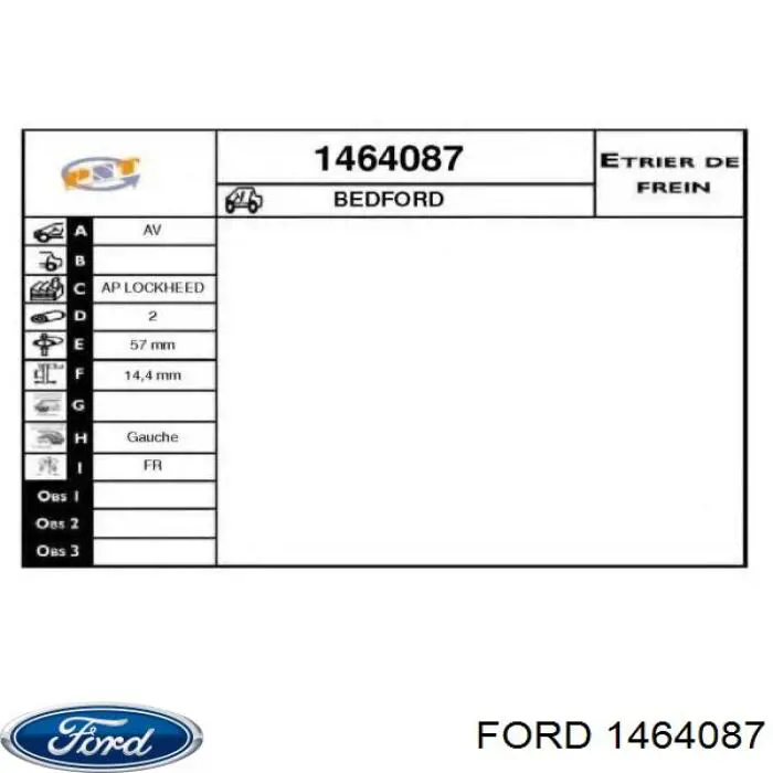 Купить 1464087 Ford Левый стоп