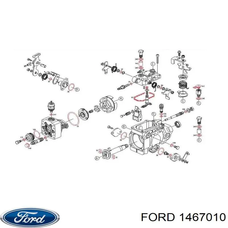 Купить 1467010 Ford Диффузор вентилятора в сборе с мотором и крыльчаткой