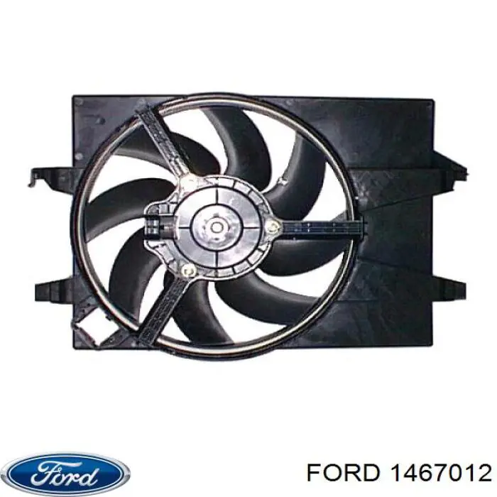 1467012 Ford диффузор радиатора охлаждения, в сборе с мотором и крыльчаткой