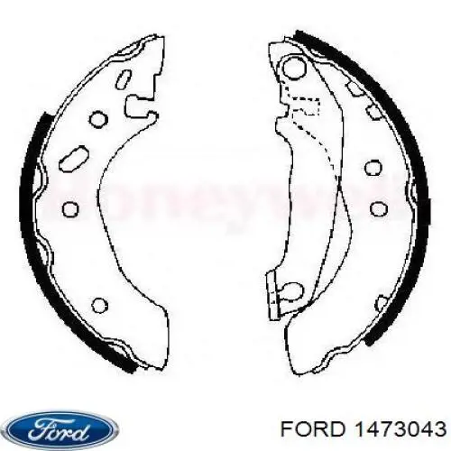 1473043 Ford колодки тормозные задние барабанные