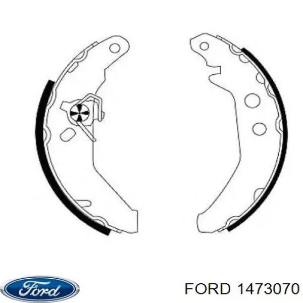 1473070 Ford колодки тормозные задние барабанные