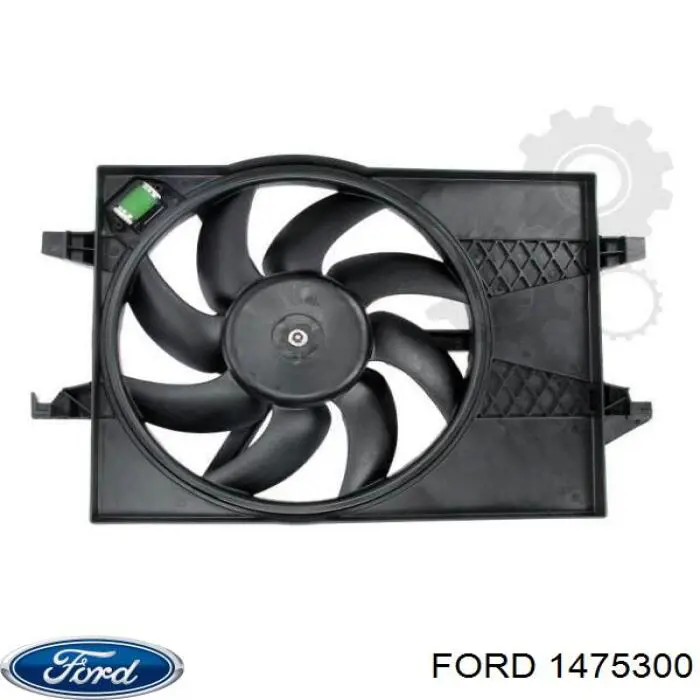 1475300 Ford диффузор радиатора охлаждения, в сборе с мотором и крыльчаткой