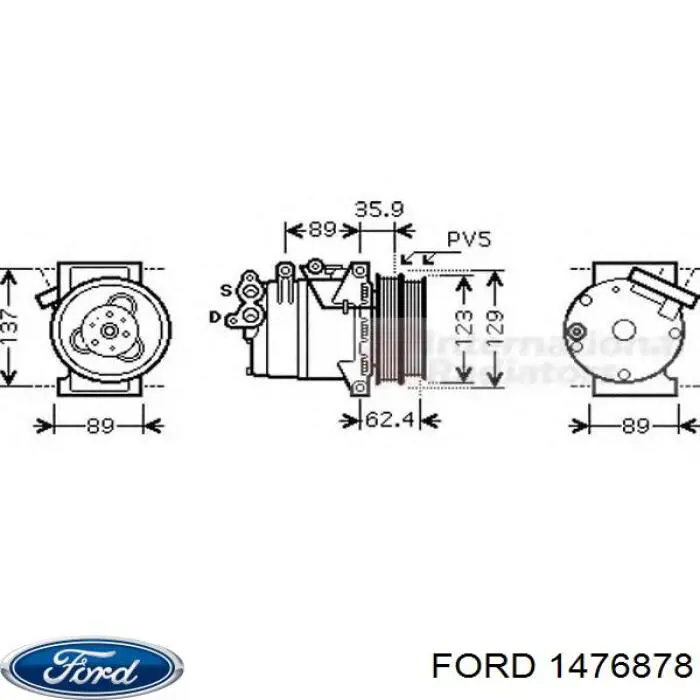 Купить 1476878 Ford Компрессор климатической установки