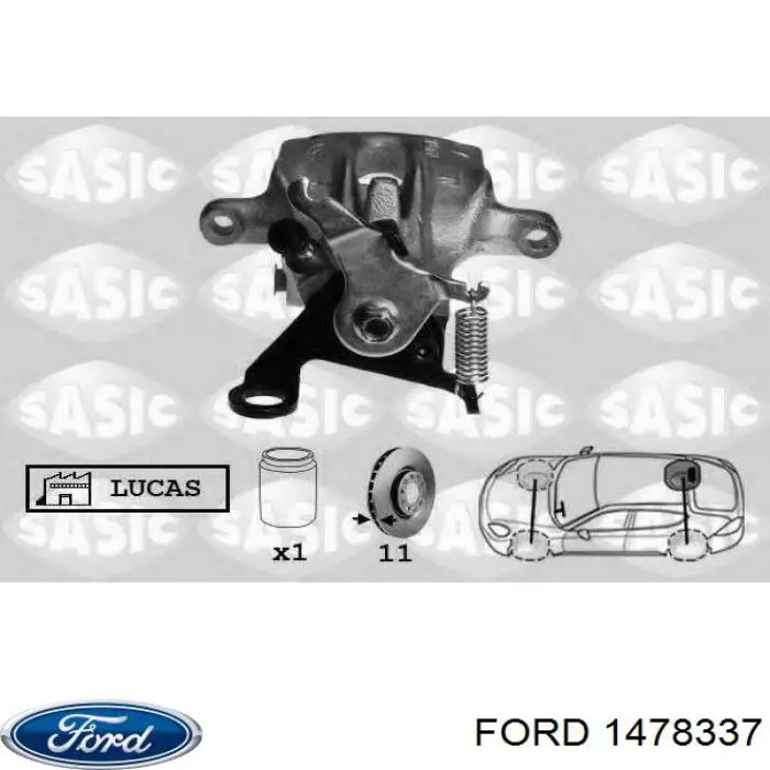 Купить 1478337 Ford Суппорт задний правый