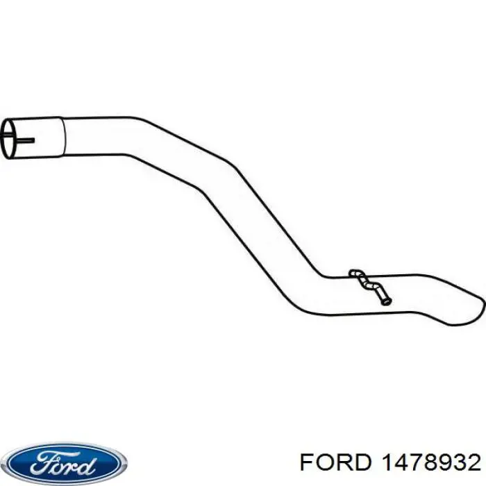 Глушитель, задняя часть 1478932 Ford