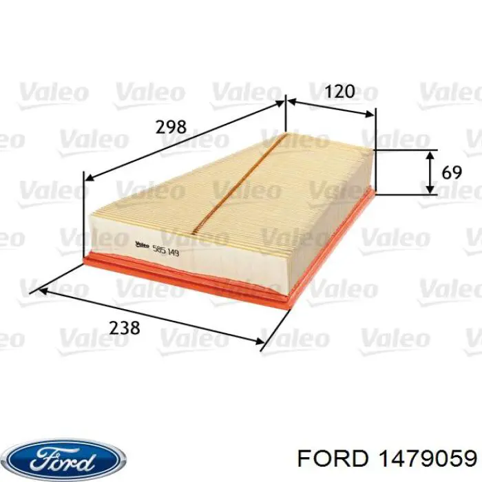 Воздушный фильтр 1479059 Ford