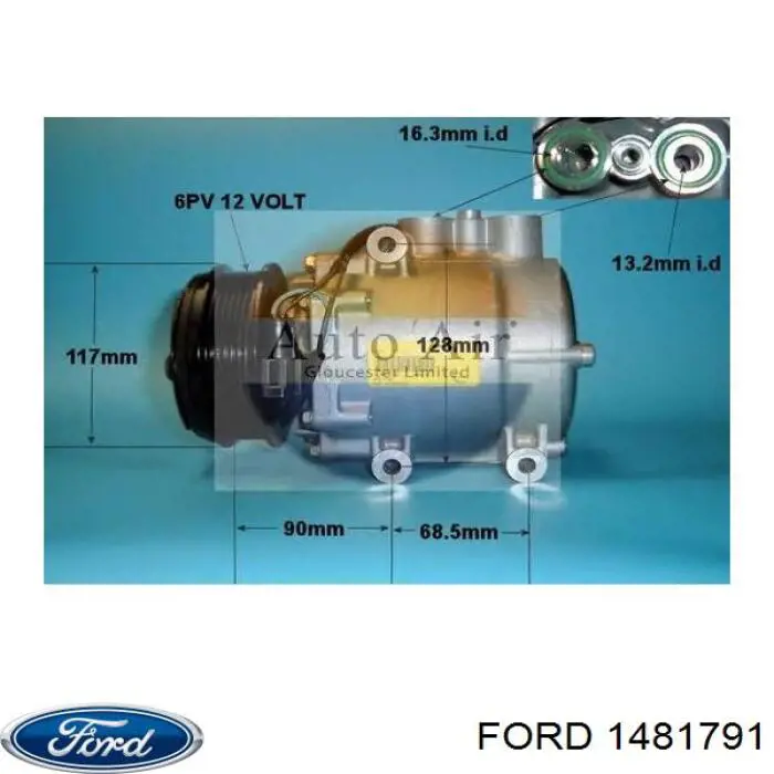 Компрессор кондиционера 1481791 Ford