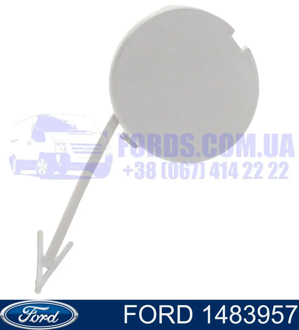 1483957 Ford tampão dianteira do pára-choque do gancho de reboque