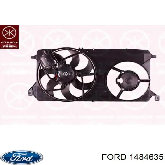 1484635 Ford Диффузор радиатора охлаждения в сборе с мотором