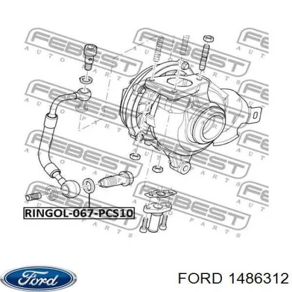 1486312 Ford прокладка пробки поддона двигателя