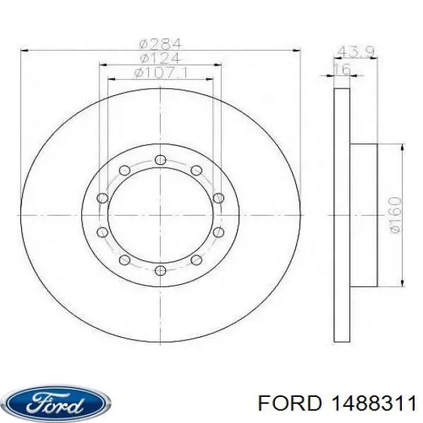 Задний дисковый тормоз Ford 1488311