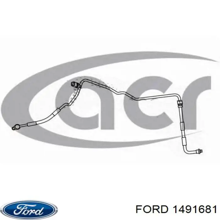 Шланг кондиционера, от радиатора к испарителю Ford 1491681 цена, от 22.50 USD
