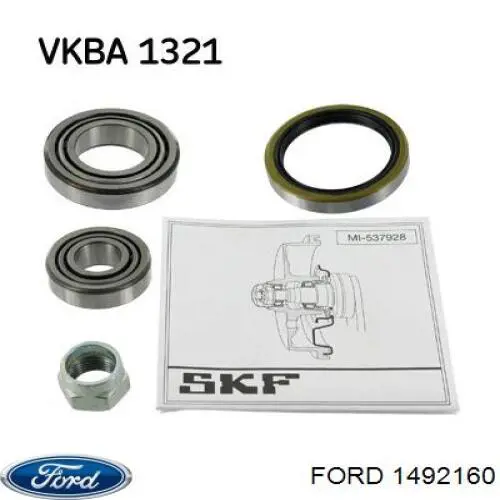 Подшипник ступицы задней наружный 1492160 Ford