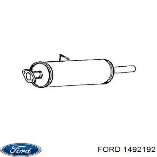 Центральная часть глушителя 1492192 Ford