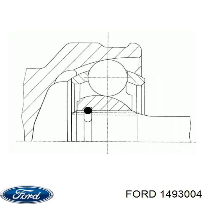 1493004 Ford Граната наружняя передняя правая