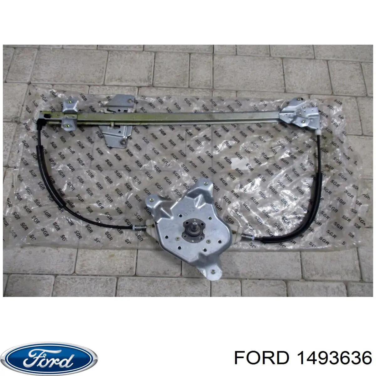 1493636 Ford mecanismo de acionamento de vidro da porta dianteira direita