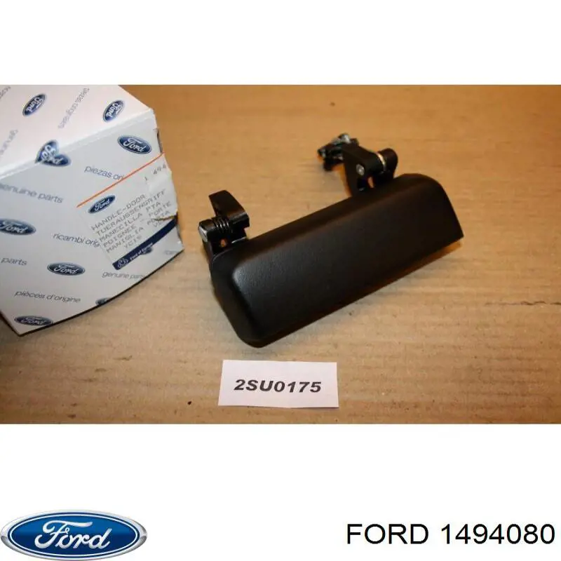 1494080 Ford maçaneta direita externa da porta traseira (batente)