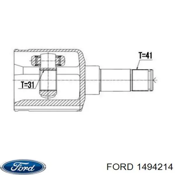 Привод передний правый Ford 8C113B436AB цена, от 87.90 USD